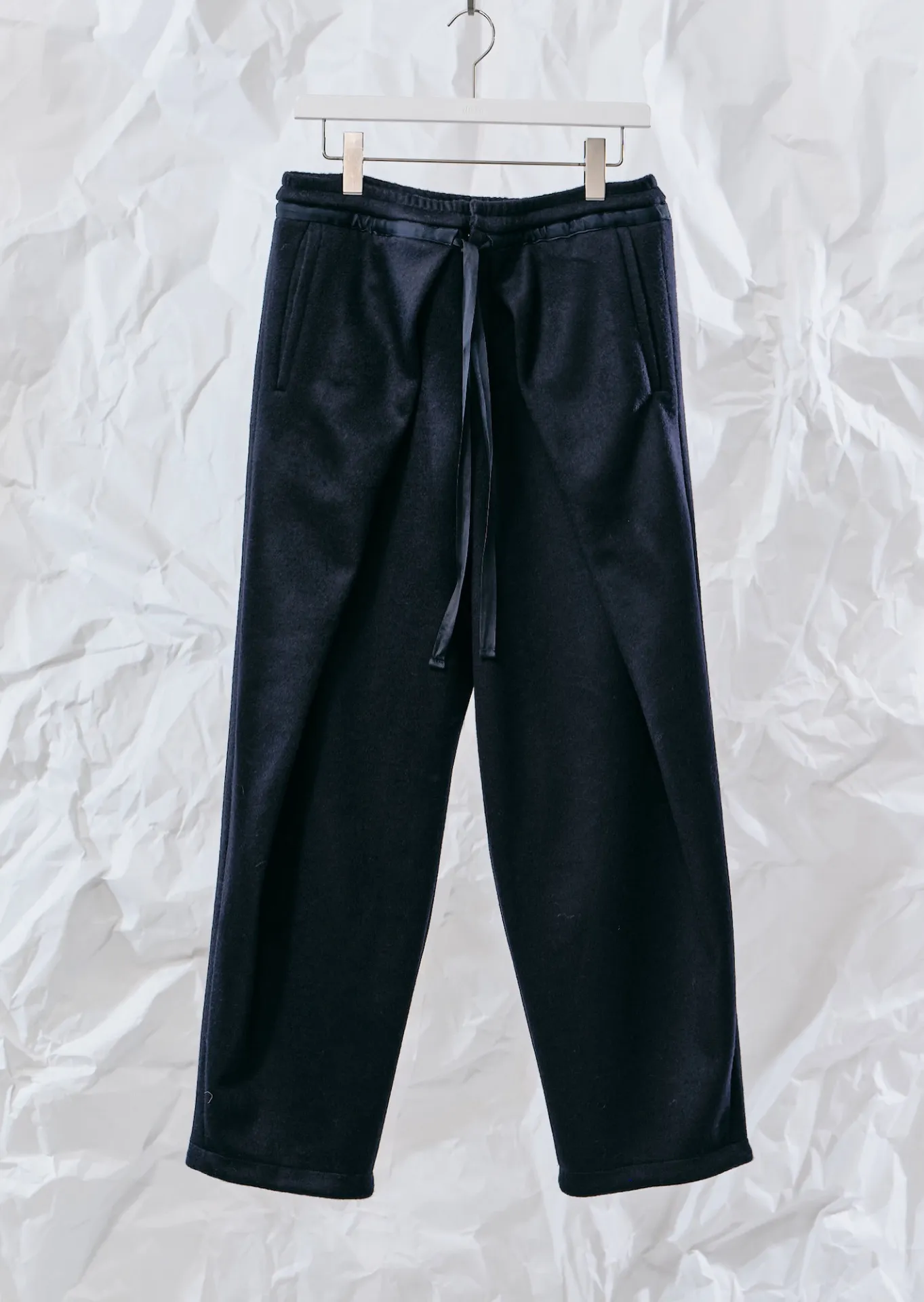 ウールシャギー リバーシブル タックドパンツ