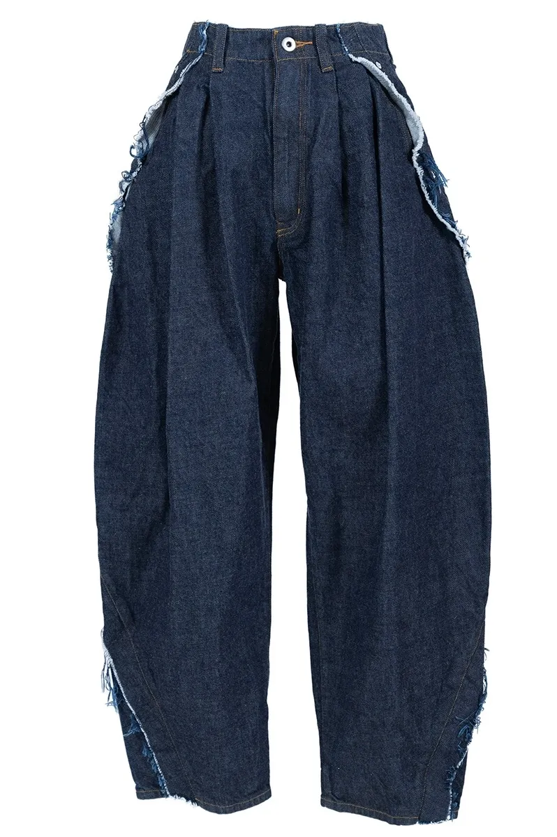 ボーイフレンドデニムパンツ ダークインディゴ