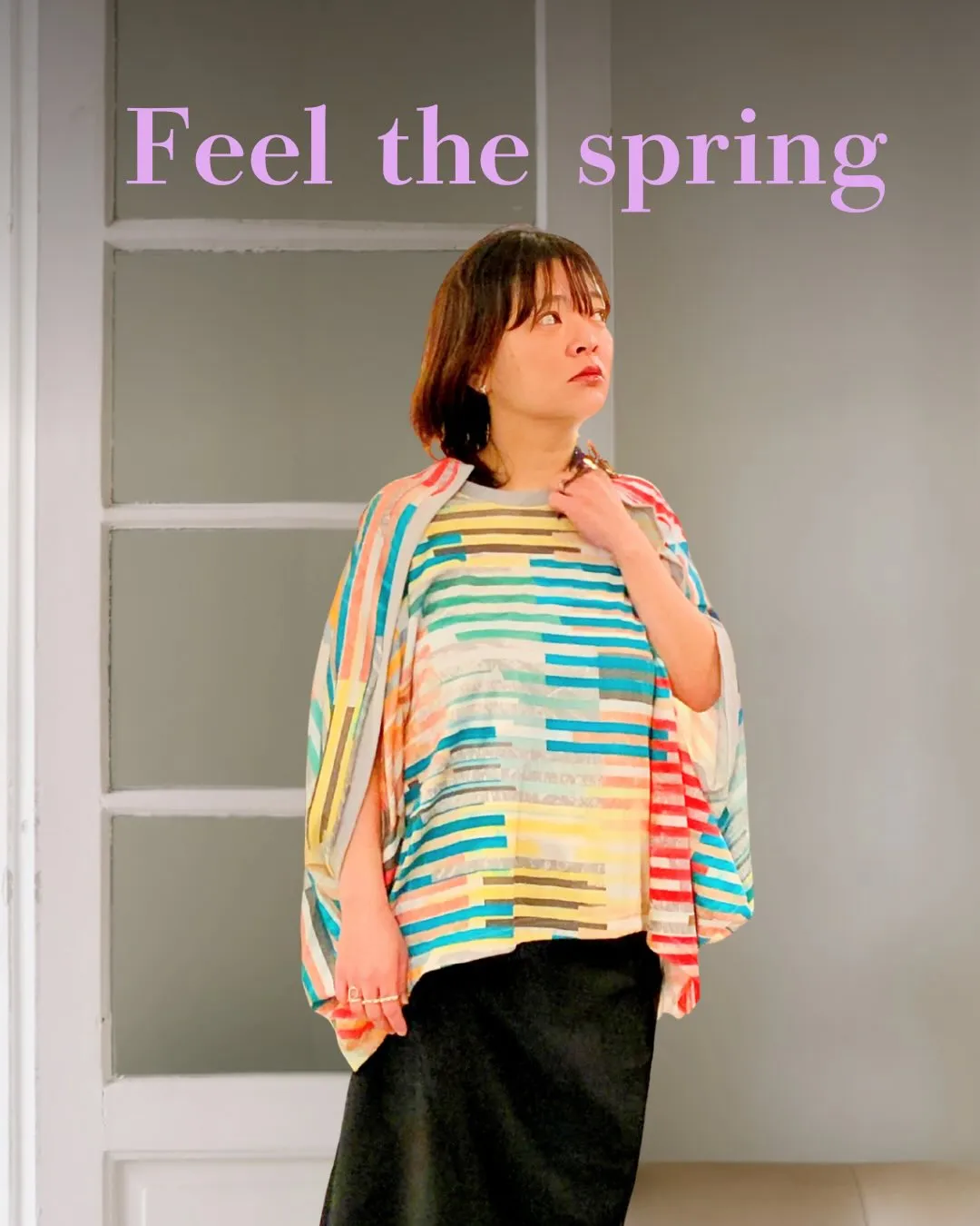 春を感じる色合いのトップス♪