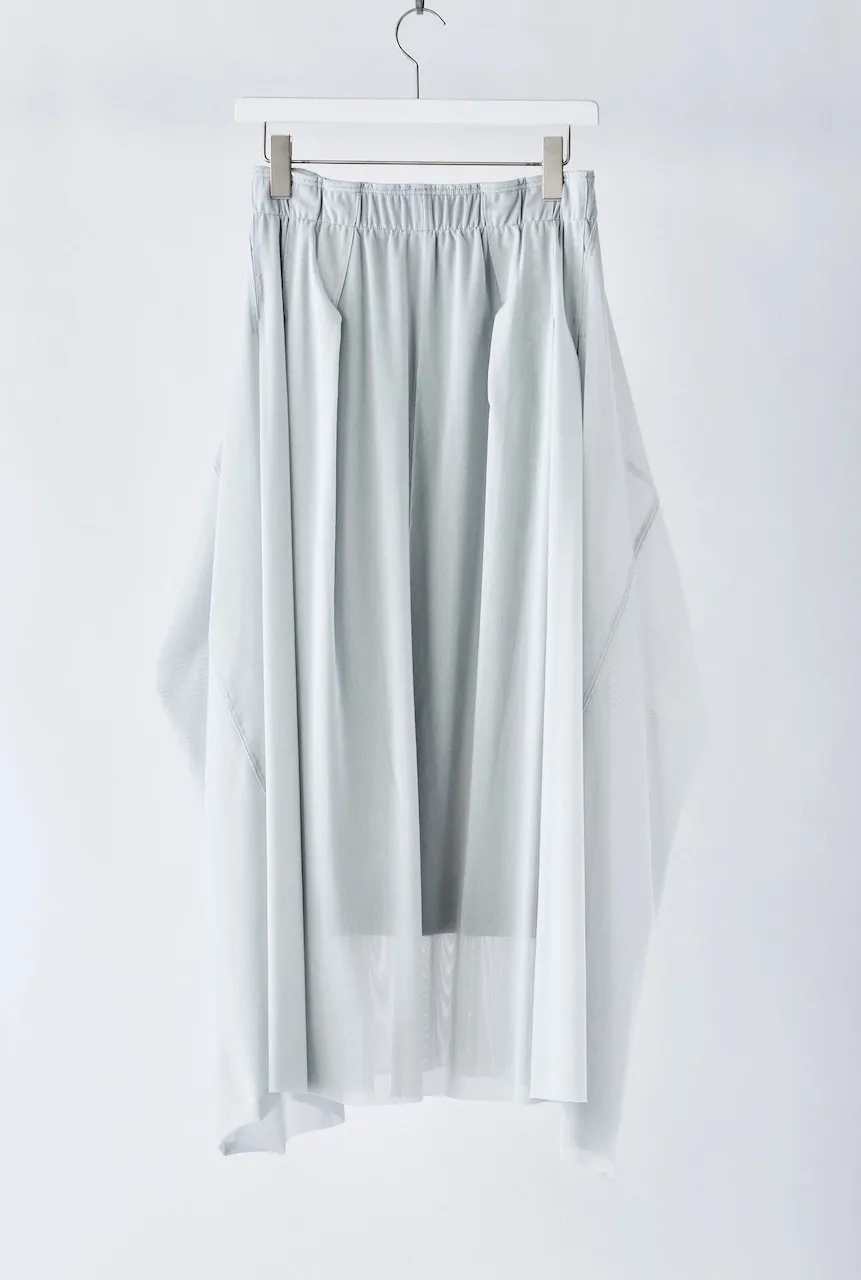 ナイロンパワーネットロングスカート グレー