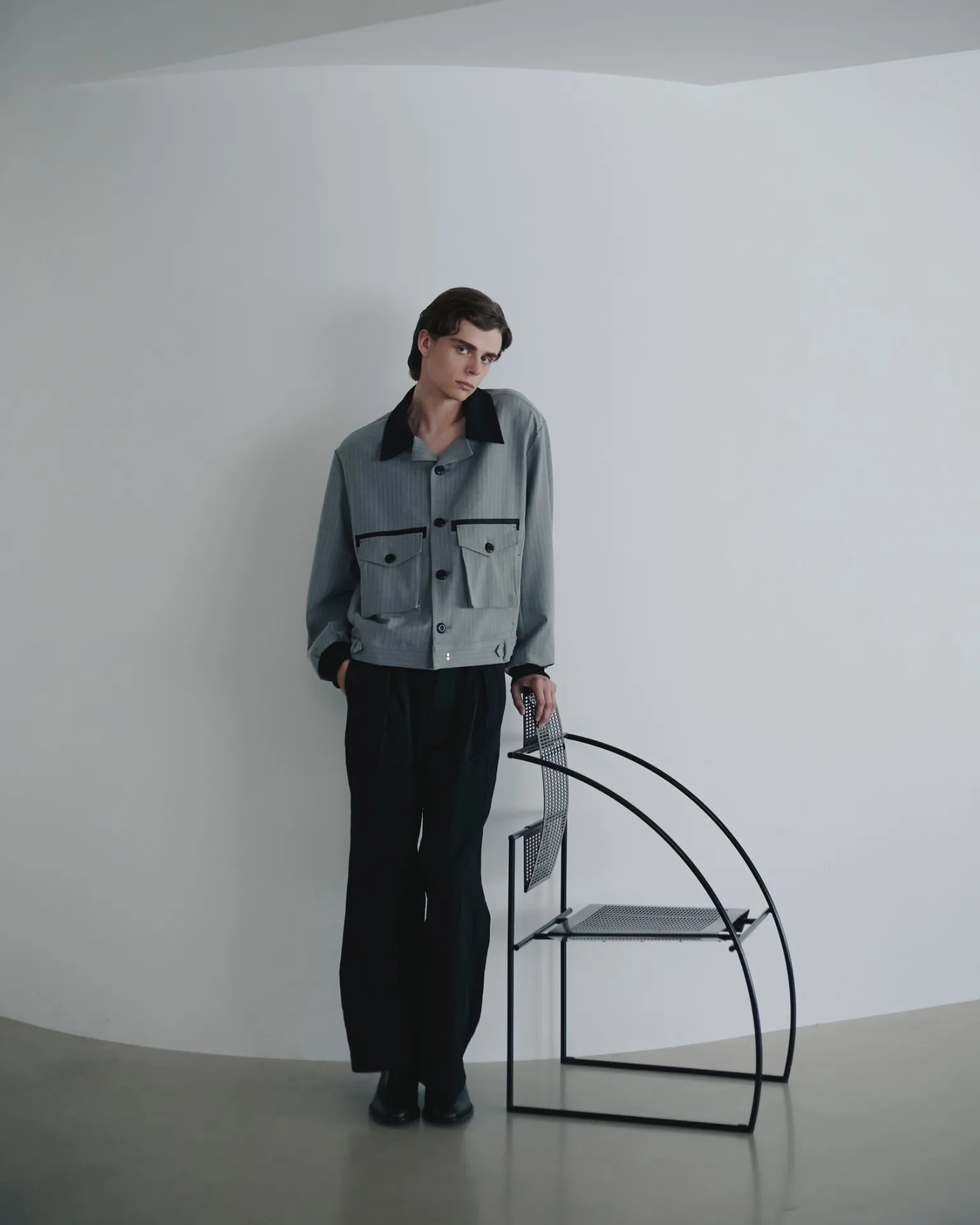 クレリックブルゾン グレー