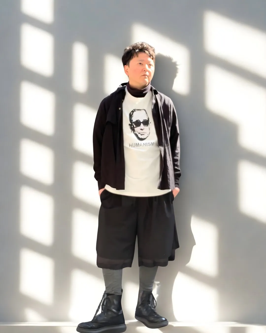 モノトーンで春の服装を♪