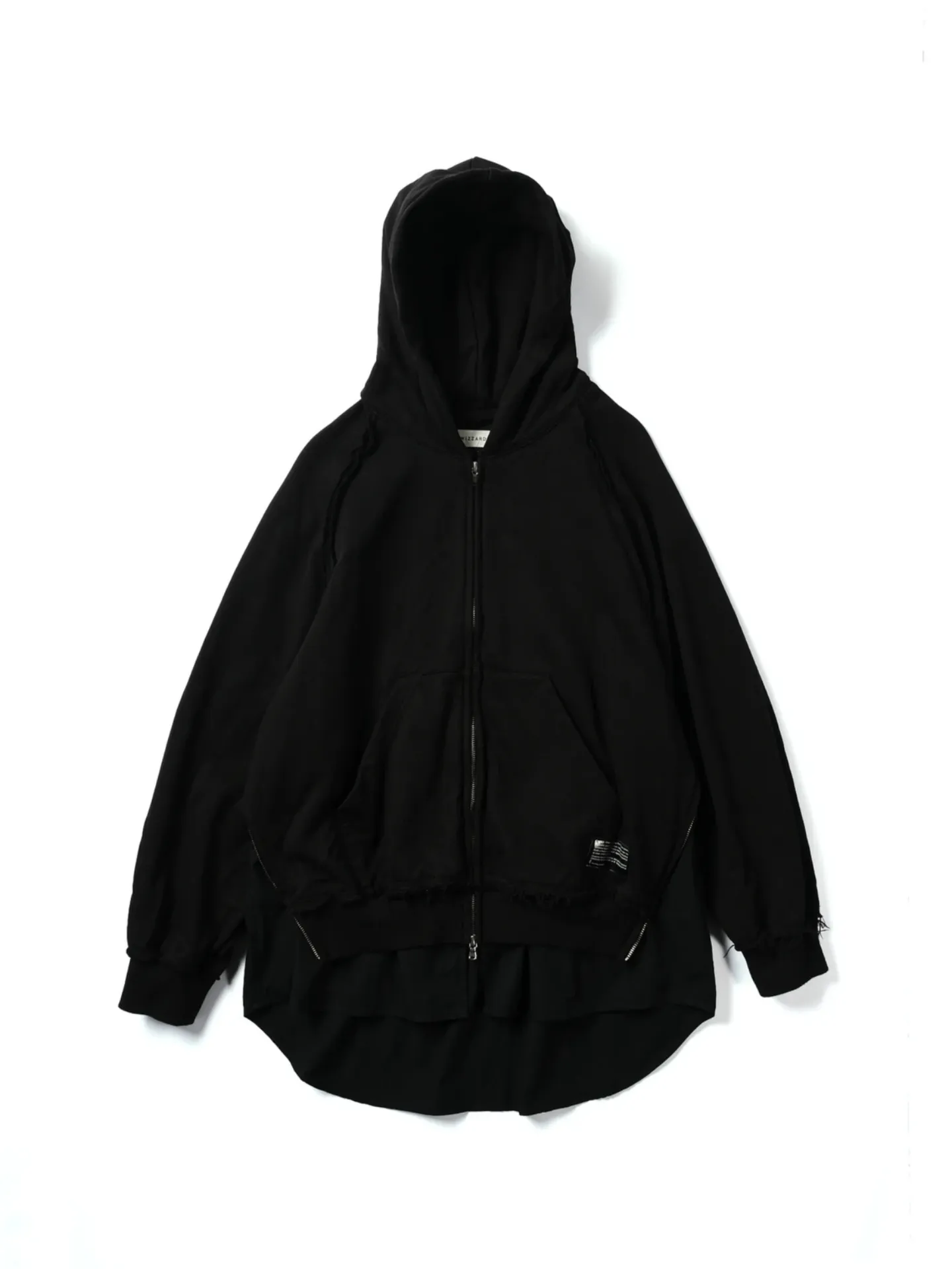 レイヤードジップフード ブラック