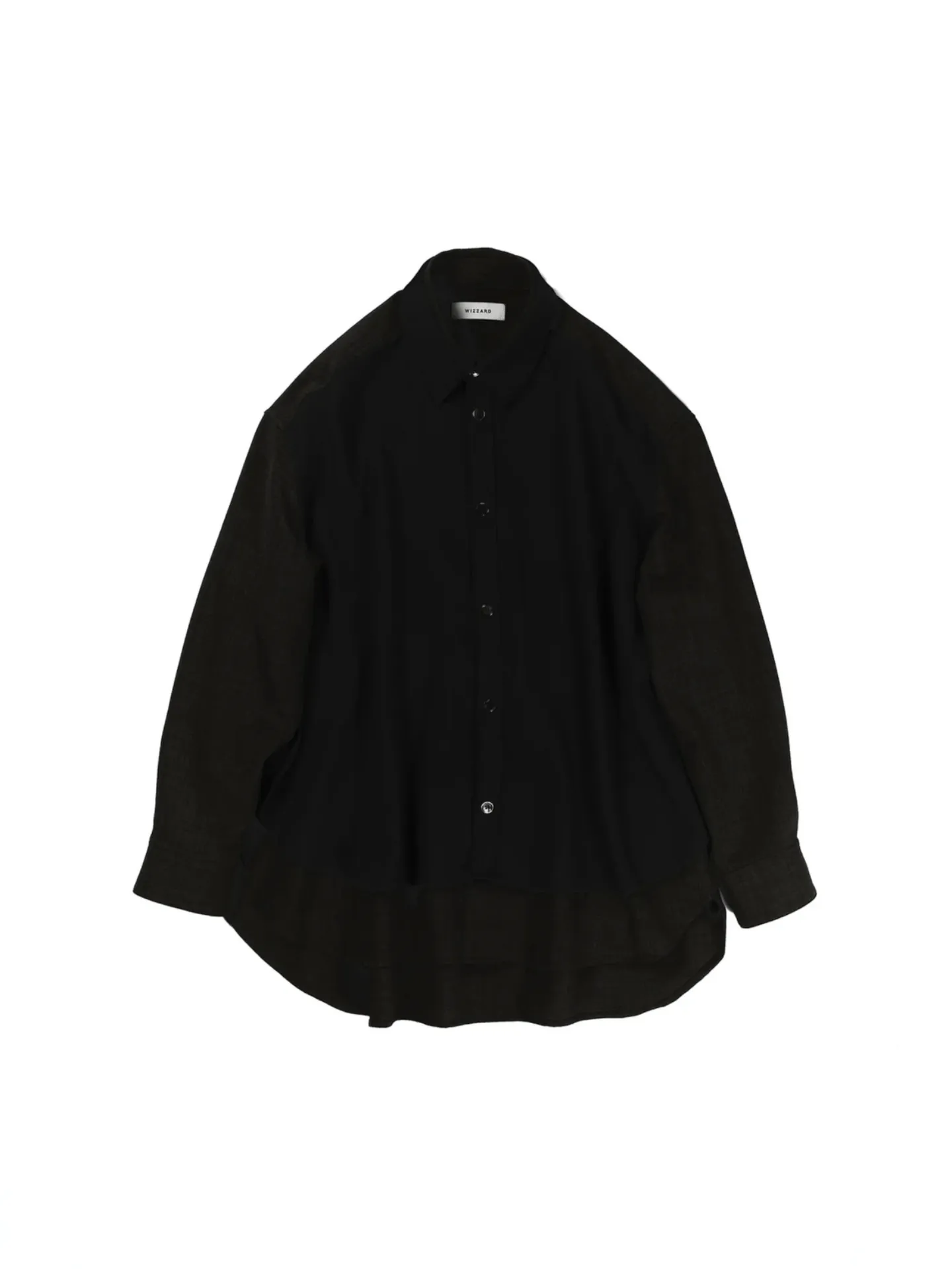 レイヤードドッキングシャツ ブラック×ブラック