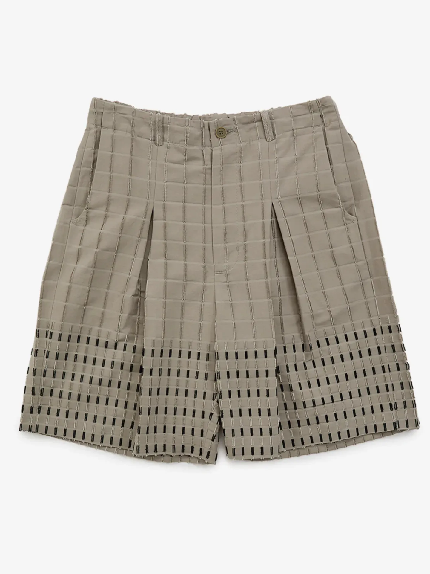 ブロックパターン ショートパンツ ベージュ