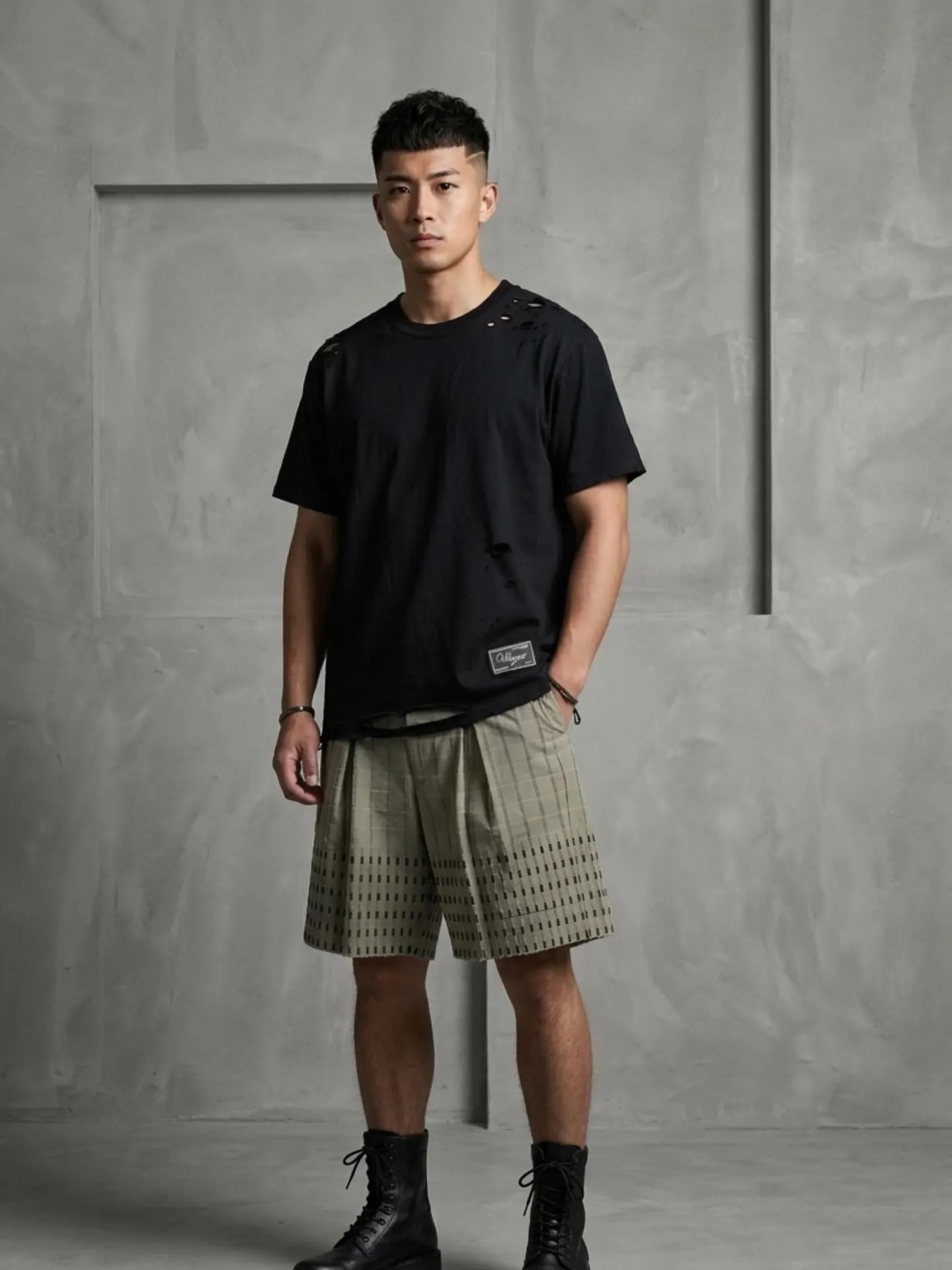 クラッシュTシャツ&ショートパンツ