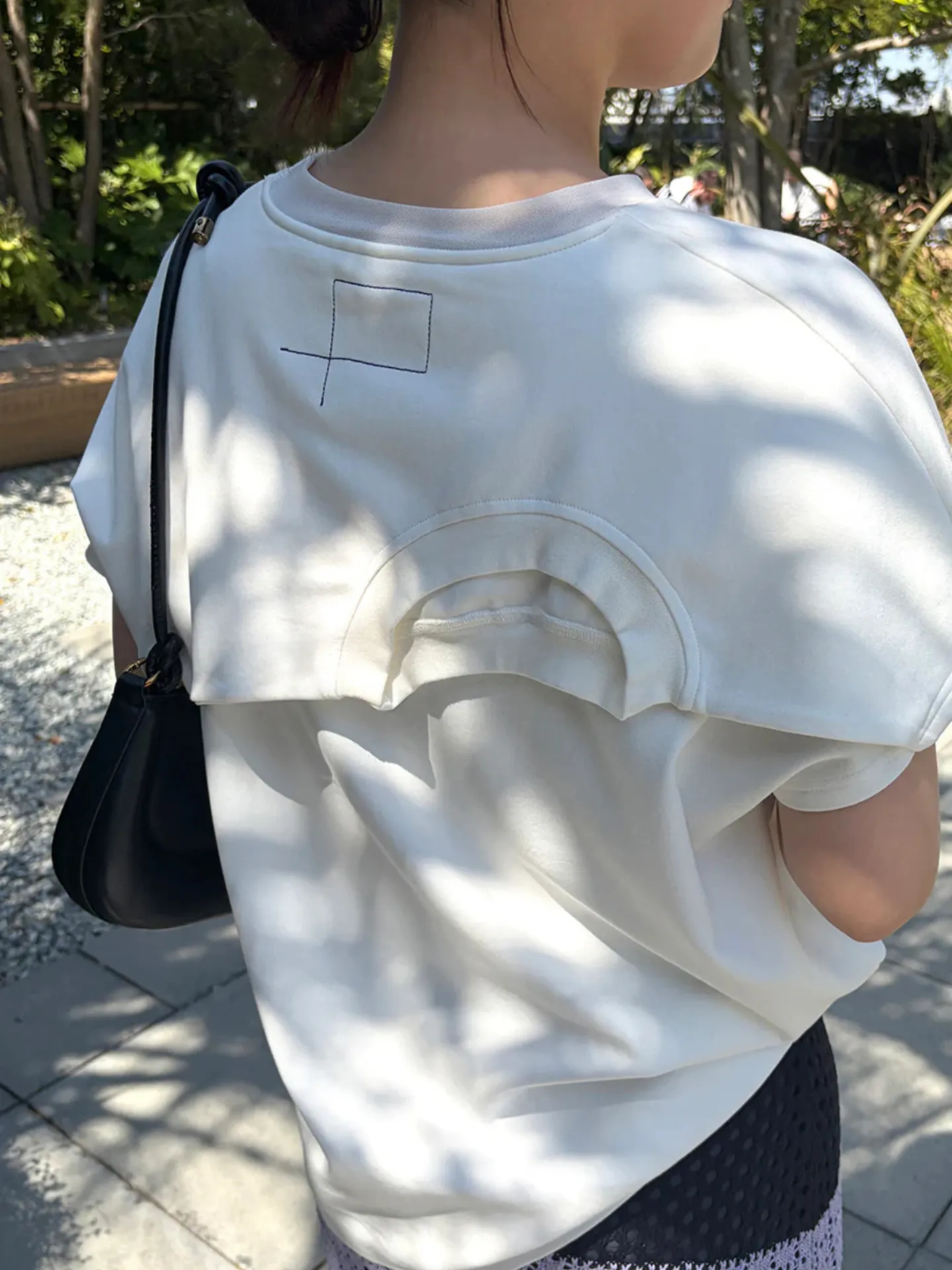 BACK LAYERED T-SHIRT ホワイト