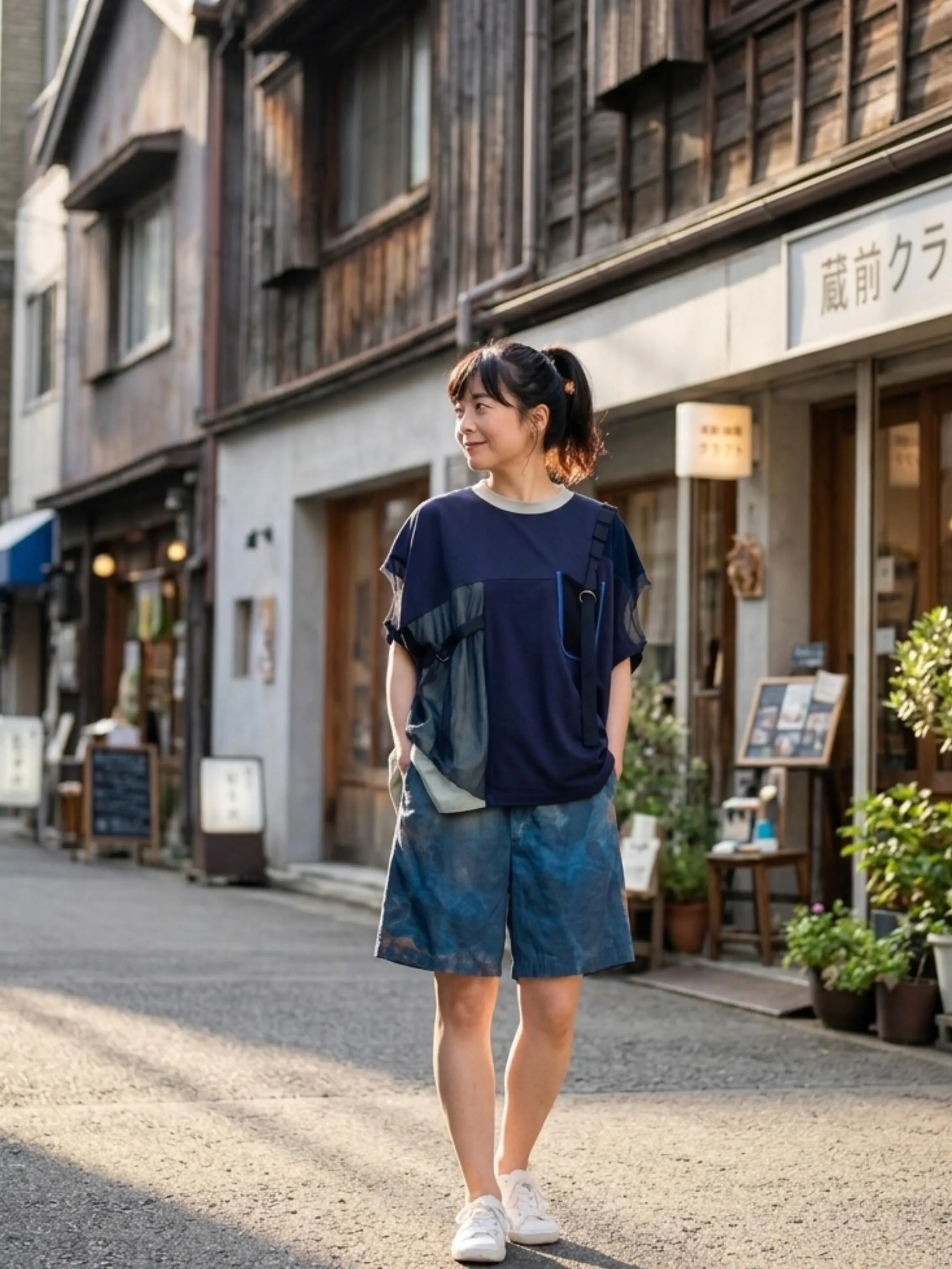 少しオーバーサイズのtシャツカットソー