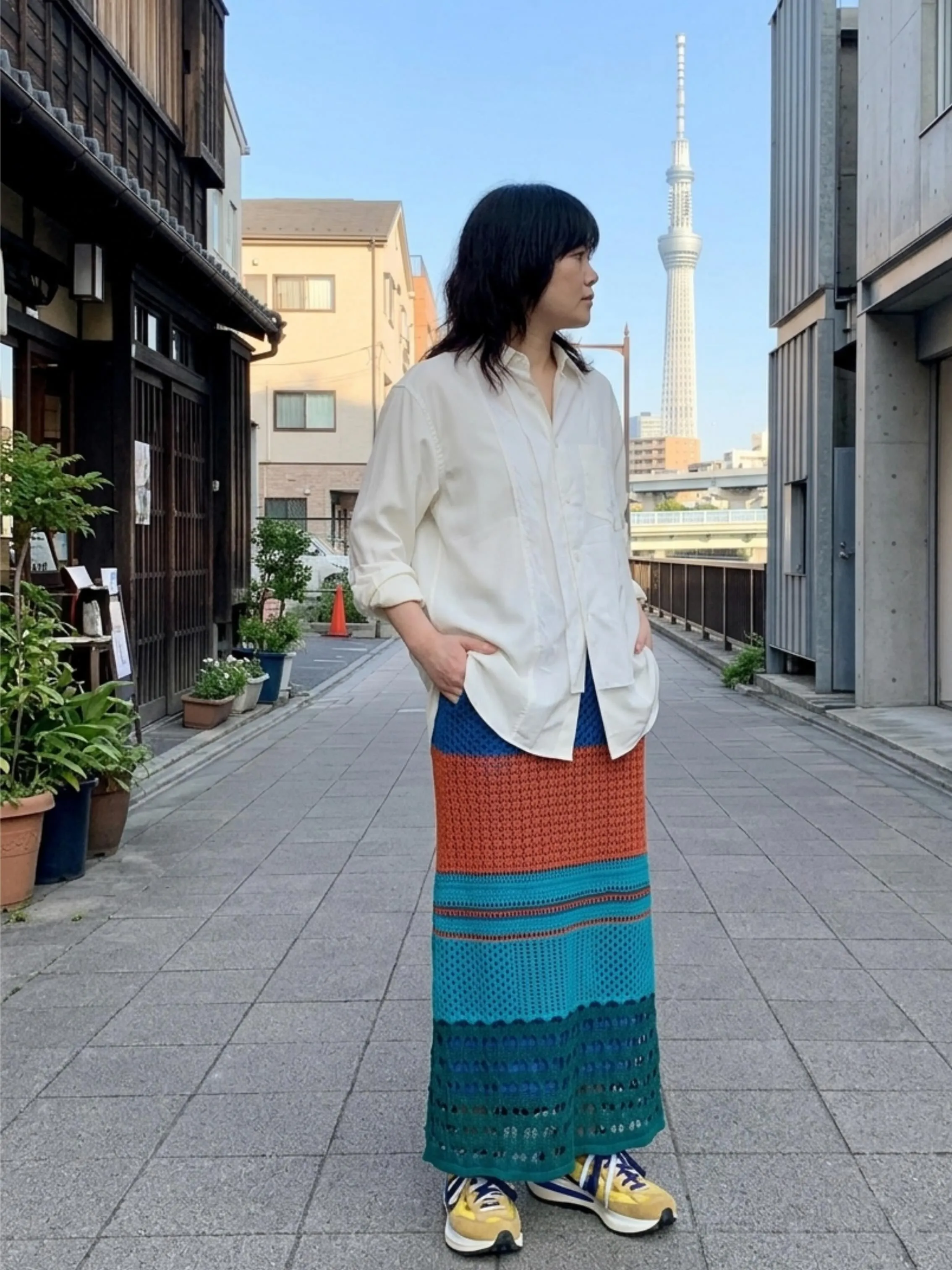 涼しげなロングスカートはトップスの着回しがたくさん出来る夏ら...