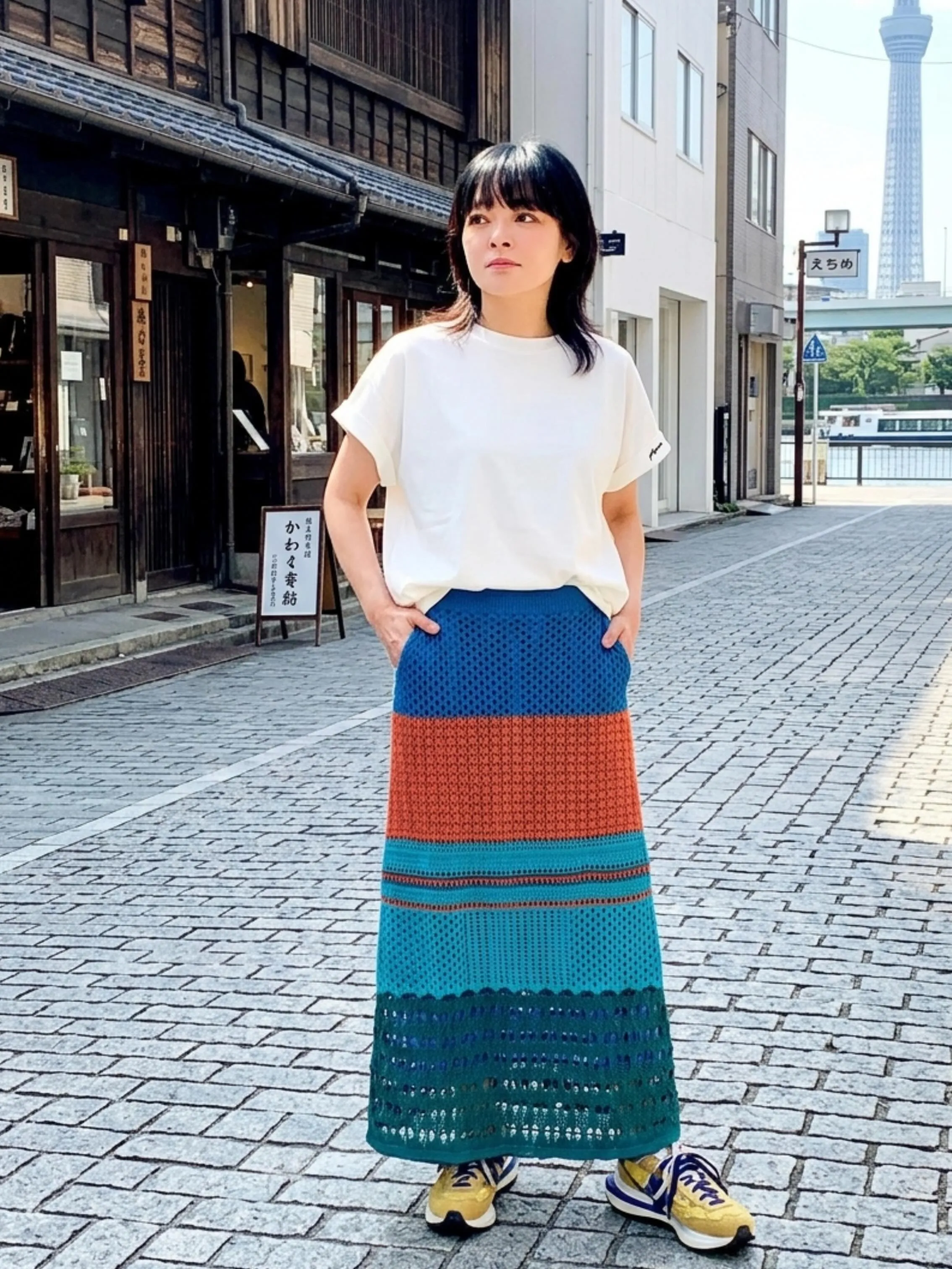 涼しげなロングスカートはトップスの着回しがたくさん出来る夏ら...