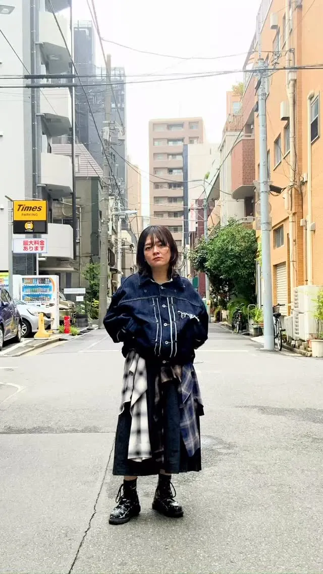 秋をほんの少し先取りしたコーデ。