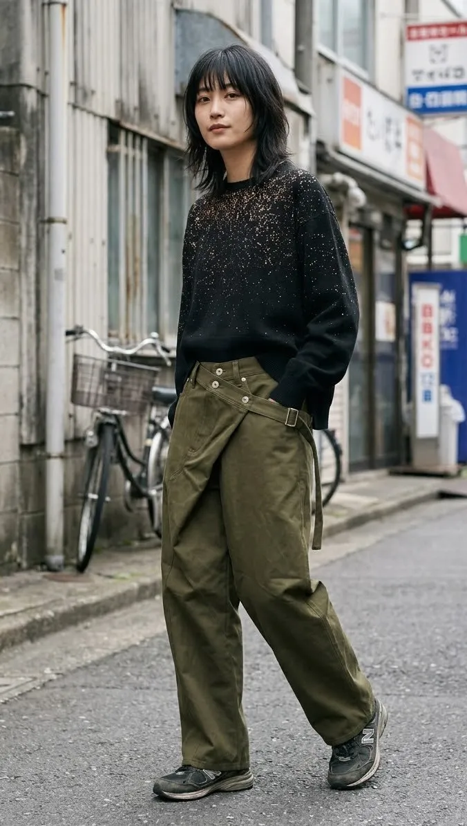 パッチワークパンツ