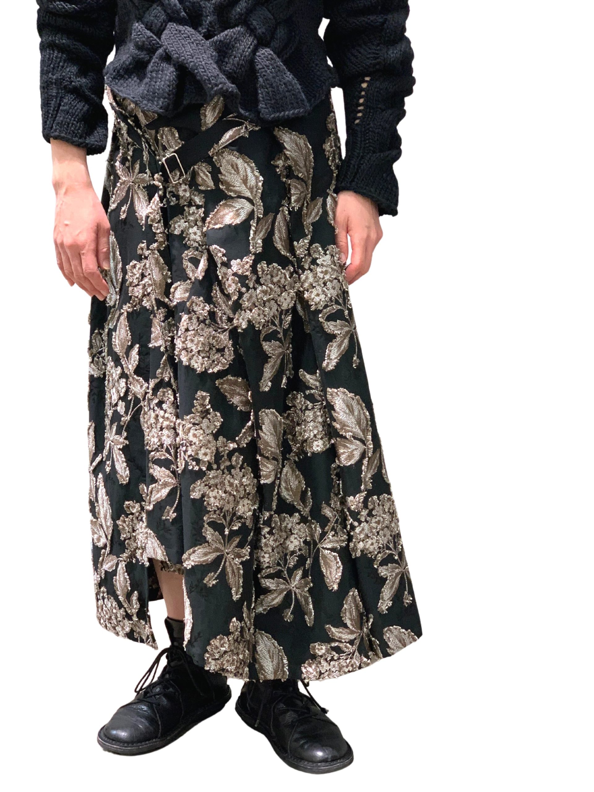ジャガード Belt flare skirt | J's by a-double